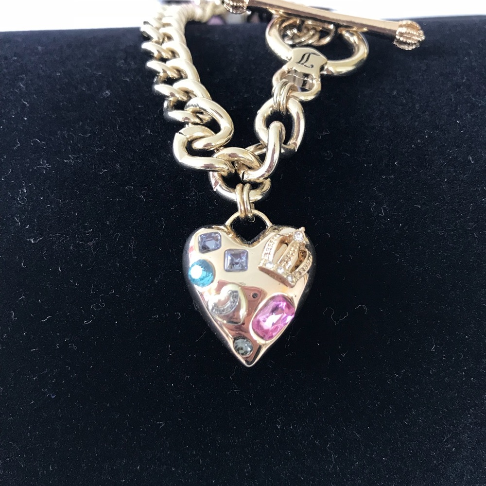 Nwt Juicy Couture Dangling Heart Charm Bracelet - Picture 3 of 7